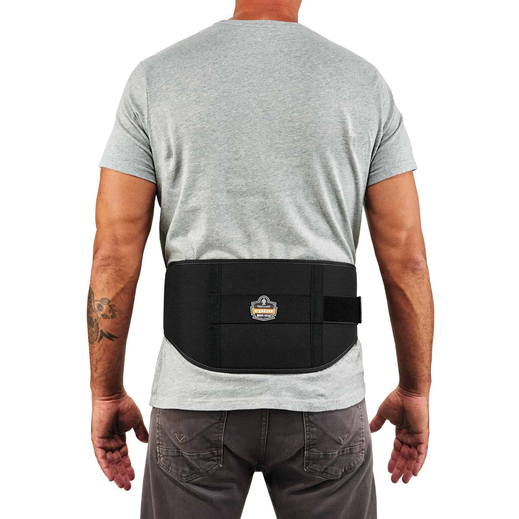 Ergodyne ProFlex 1500 Weight Lifters Support Brace - 30" to 34" Waist Size - Black - 900D Nylon - 1 Each