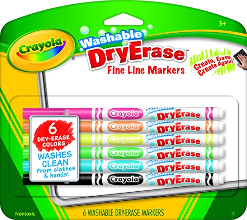 Crayola - Marqueurs Effaçables à Sec Lavables, (BIN985906), 24 Par Ensemble