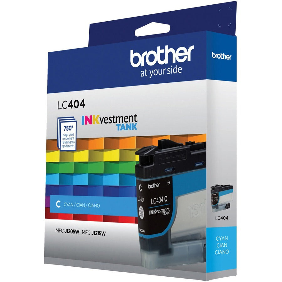 Brother INKvestment LC404C Original Standard Yield Inkjet Ink Cartridge - Single Pack - Cyan - 1 Each
