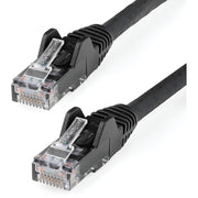 StarTech.com Cat6 Patch Network Cable, 7 ft, RJ-45 Male/Male, 10 Gbit/s, Gold Plated, LSZH, 24 AWG, Black, Snagless Boot, 1 Each