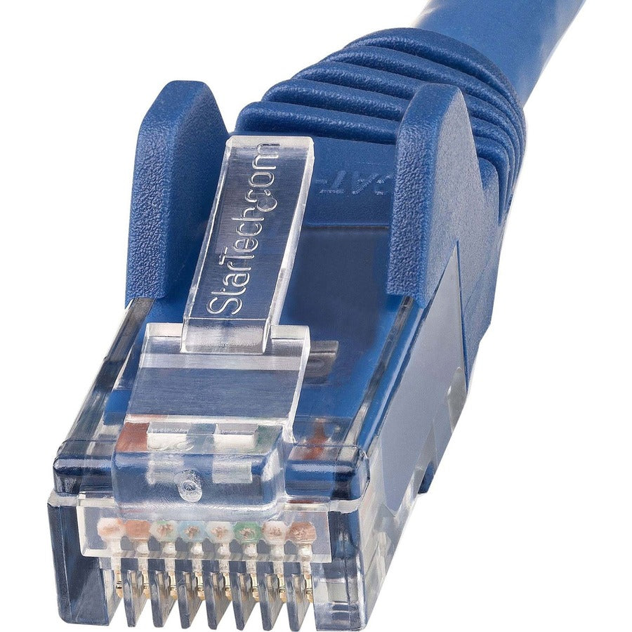 StarTech.com Cat6 Patch Network Cable, 7 ft, RJ-45 Male/Male, 10 Gbit/s, Gold Plated, LSZH, 24 AWG, Blue, Snagless Boot, 1 Each