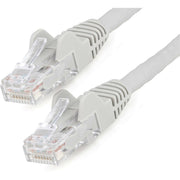 StarTech.com Cat6 Patch Network Cable, 7 ft, RJ-45 Male/Male, 10 Gbit/s, Gold Plated, LSZH, 24 AWG, Gray, Snagless Boot, 1 Each
