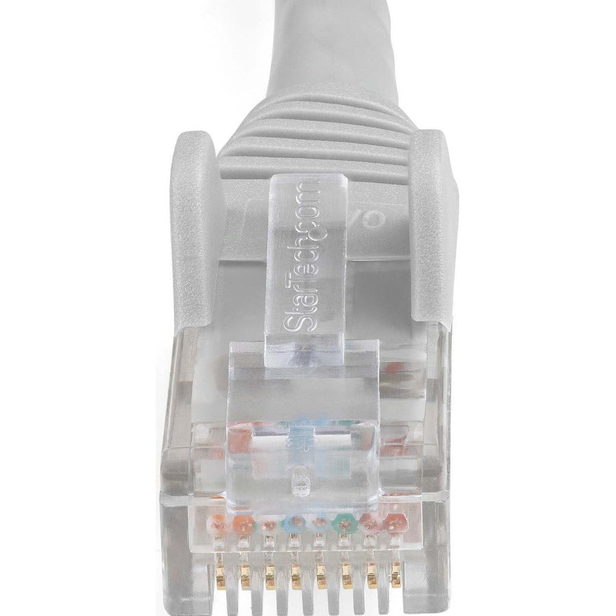 StarTech.com Cat6 Patch Network Cable, 25 ft, RJ-45 Male/Male, 10 Gbit/s, Gold Plated, LSZH, 24 AWG, Gray, 1 Each