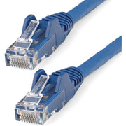 StarTech.com Cat6 Patch Network Cable, 50 ft, RJ-45 Male/Male, 10 Gbit/s, Gold Plated Contacts, LSZH, 24 AWG, Blue, Snagless Boot, 1 Each