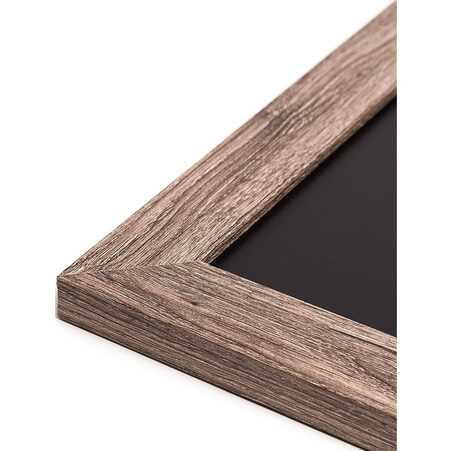 U Brands Magnetic Chalkboard - 36" (3 ft) Width x 24" (2 ft) Height - Decor Rustic Frame - Horizontal/Vertical - 1 Each