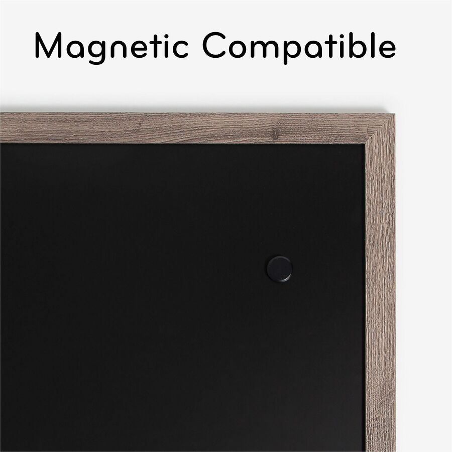 U Brands Magnetic Chalkboard - 48" (4 ft) Width x 36" (3 ft) Height - Decor Rustic Frame - Horizontal/Vertical - Magnetic, Durable - 1 Each