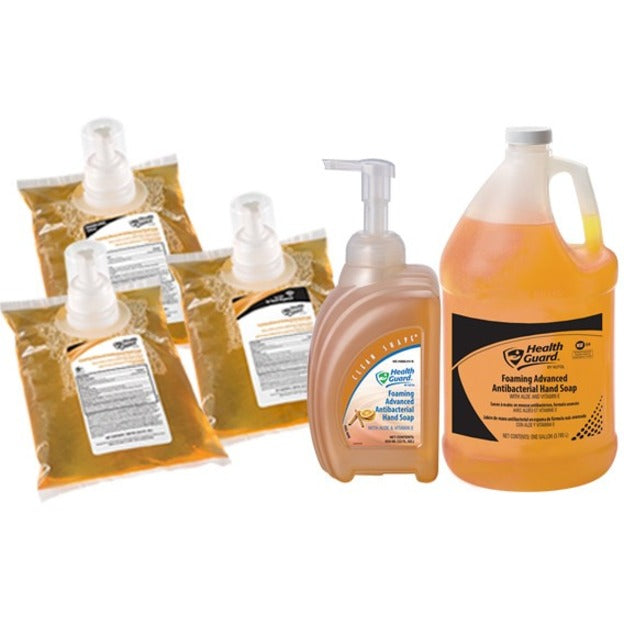 Health Guard Foam Antibacterial Soap - Citrus Spice Scent - 1.06 quart - Kill Germs, Soil Remover - Skin, Hand - Antibacterial - Amber - Triclosan-free - 1 Carton