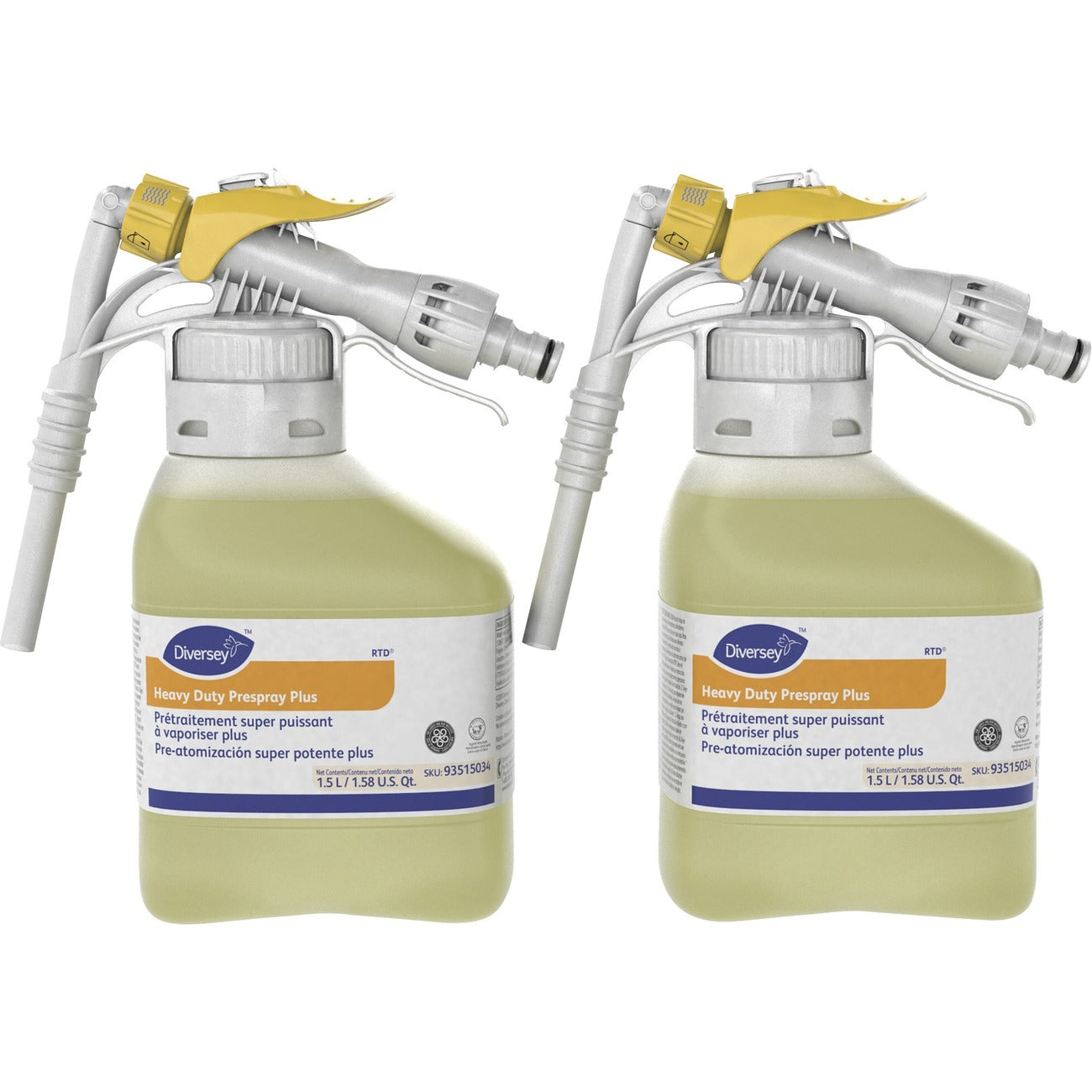 Ready-To-Use - 50.7 fl oz (1.6 quart) - Floral Scent - Heavy Duty, pH Neutral - Yellow - 2 / Box