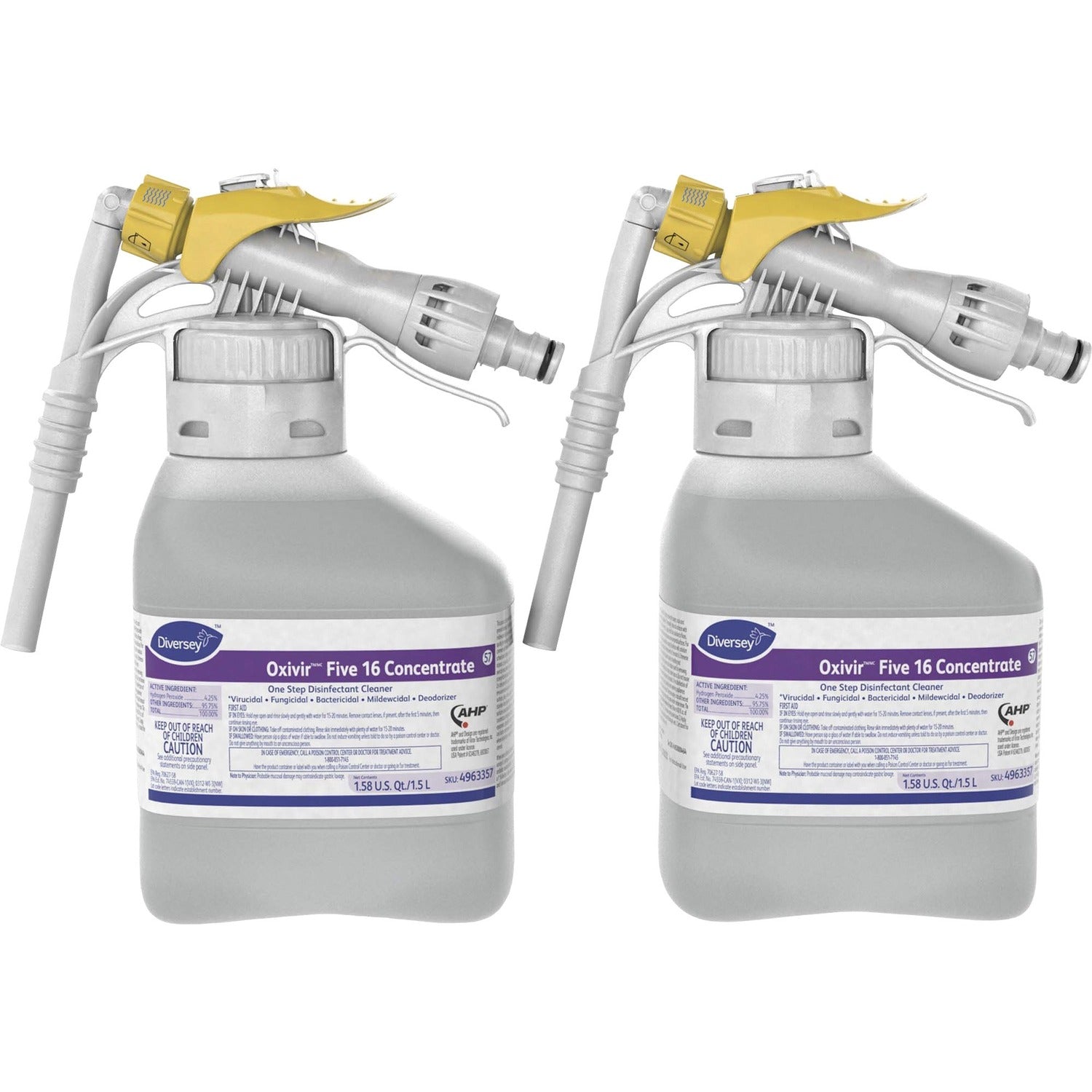 Ready-To-Use/Concentrate - 50.7 fl oz (1.6 quart) - Characteristic Scent - Fast Acting, VOC-free, NPE-free, Virucidal, Bactericide, Fungicide, Fragrance-free - Clear - 2 / Box