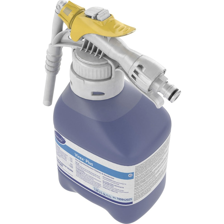 Diversey Virex Plus Disinfectant Cleaner - Ready-To-Use/Concentrate - 50.7 fl oz (1.6 quart) - Surfactant Scent - Bactericide, Virucidal, Fungicide - Blue - 2 / Carton