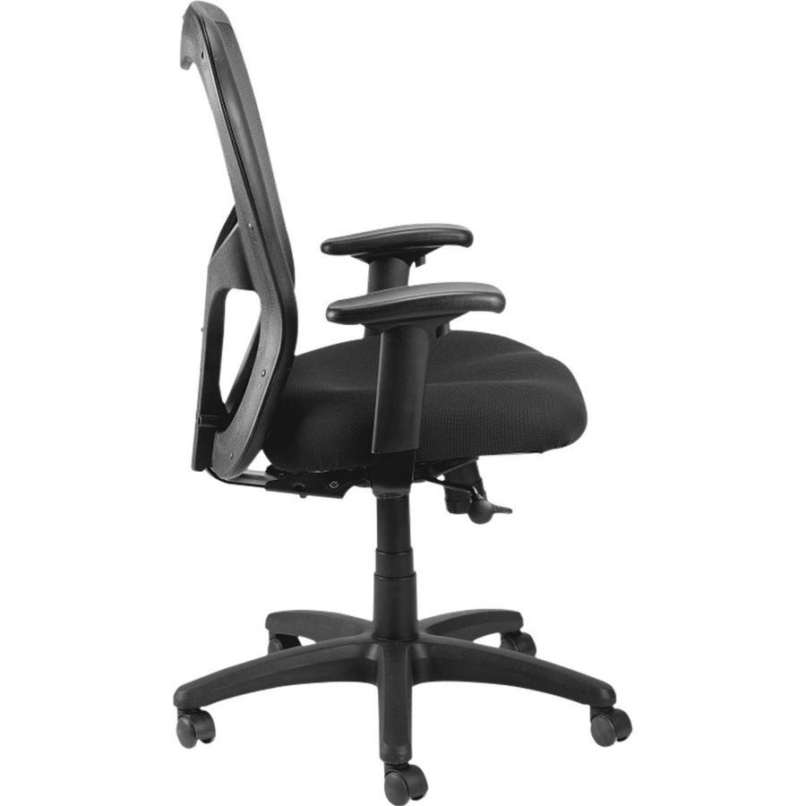 Eurotech Apollo Synchro High Back Chair, Matador Fabric Seat, Black Mesh Back, 5-Star Base, Canyon Red Rock, Adjustable Arms, 1 Each