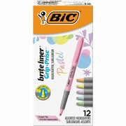 1.6 mm Chisel Marker Point - Assorted, Pastel Yellow, Pastel Pink, Pastel Blue, Pastel Green, Pastel Purple, Pastel Orange Ink - 1 Dozen