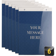 Officemate Vertical Sign Holder, 8.5" x 11", Double Sided, Clear Plastic, Rectangular, Hanging Hole, 6/Box