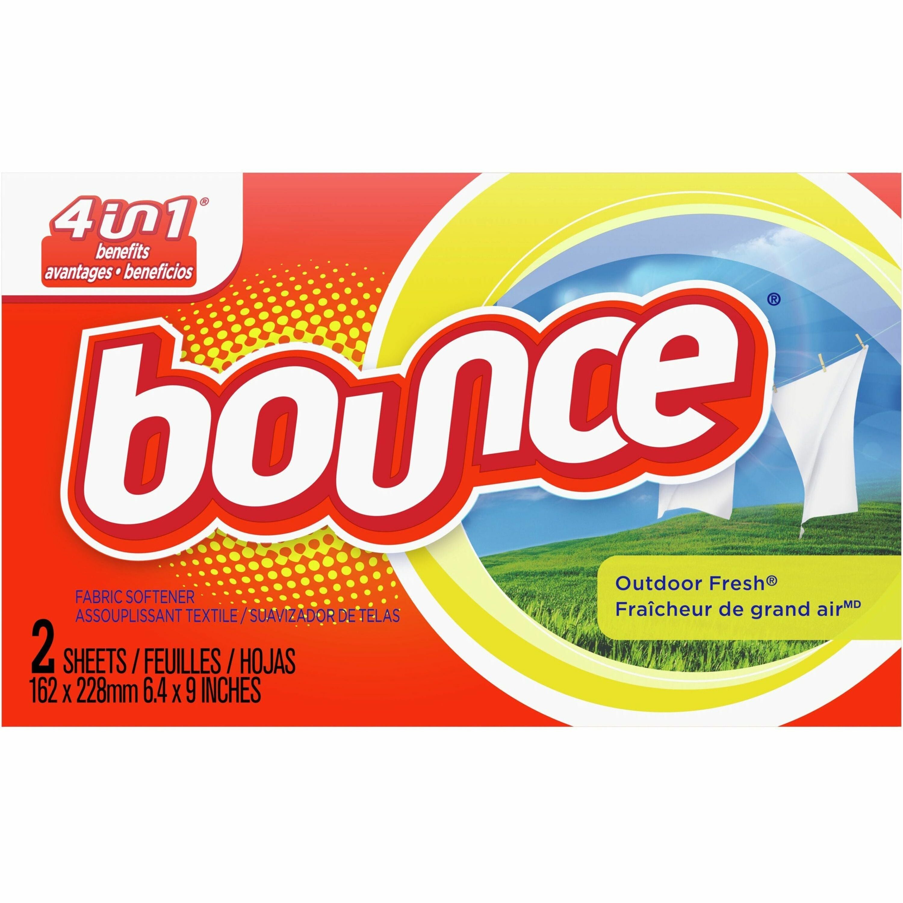For Laundry, Outdoor - Sheet - Fresh Scent - Wrinkle-free, Anti-static, Soft, Long Lasting, Biodegradable - White - 2/Box - 156 / Carton