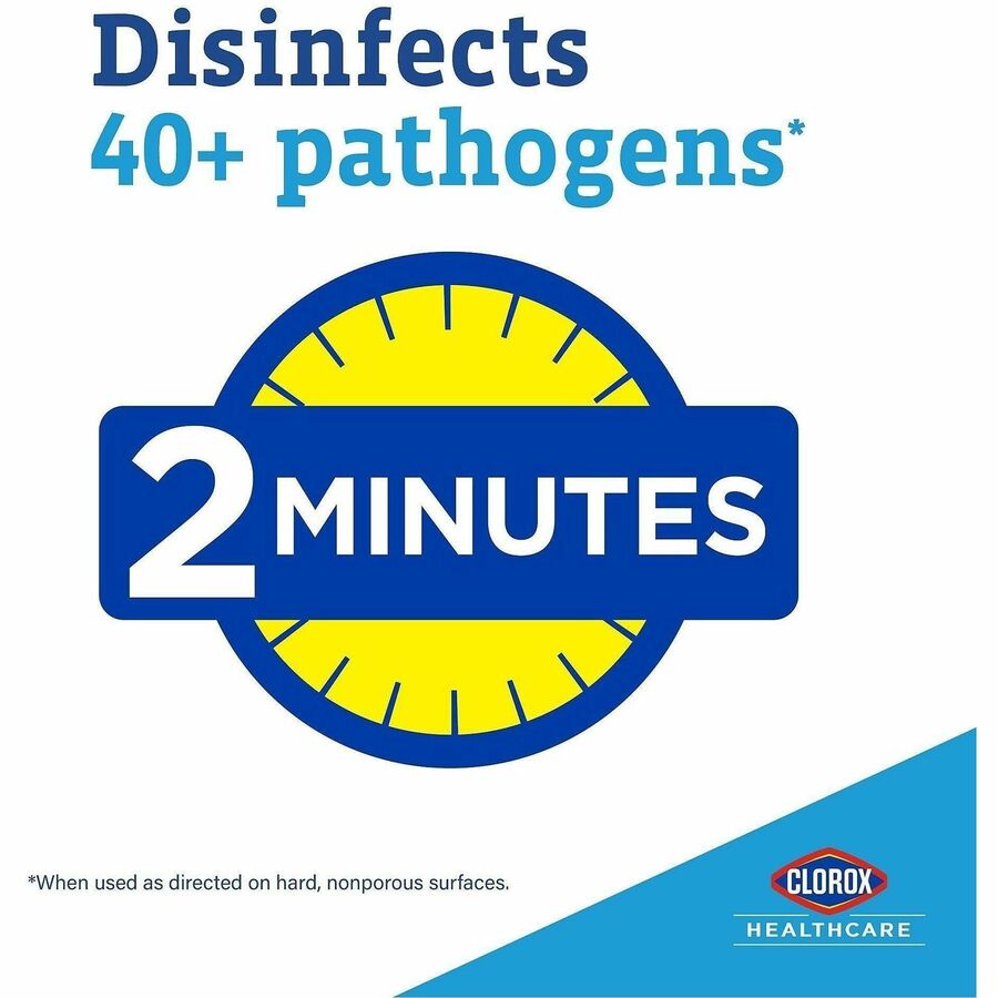Clorox Healthcare VersaSure Disinfectant Wipes, 5" x 6", Alcohol-Free, Pre-moistened, White, 150 Wipes per Tub, 1 Tub