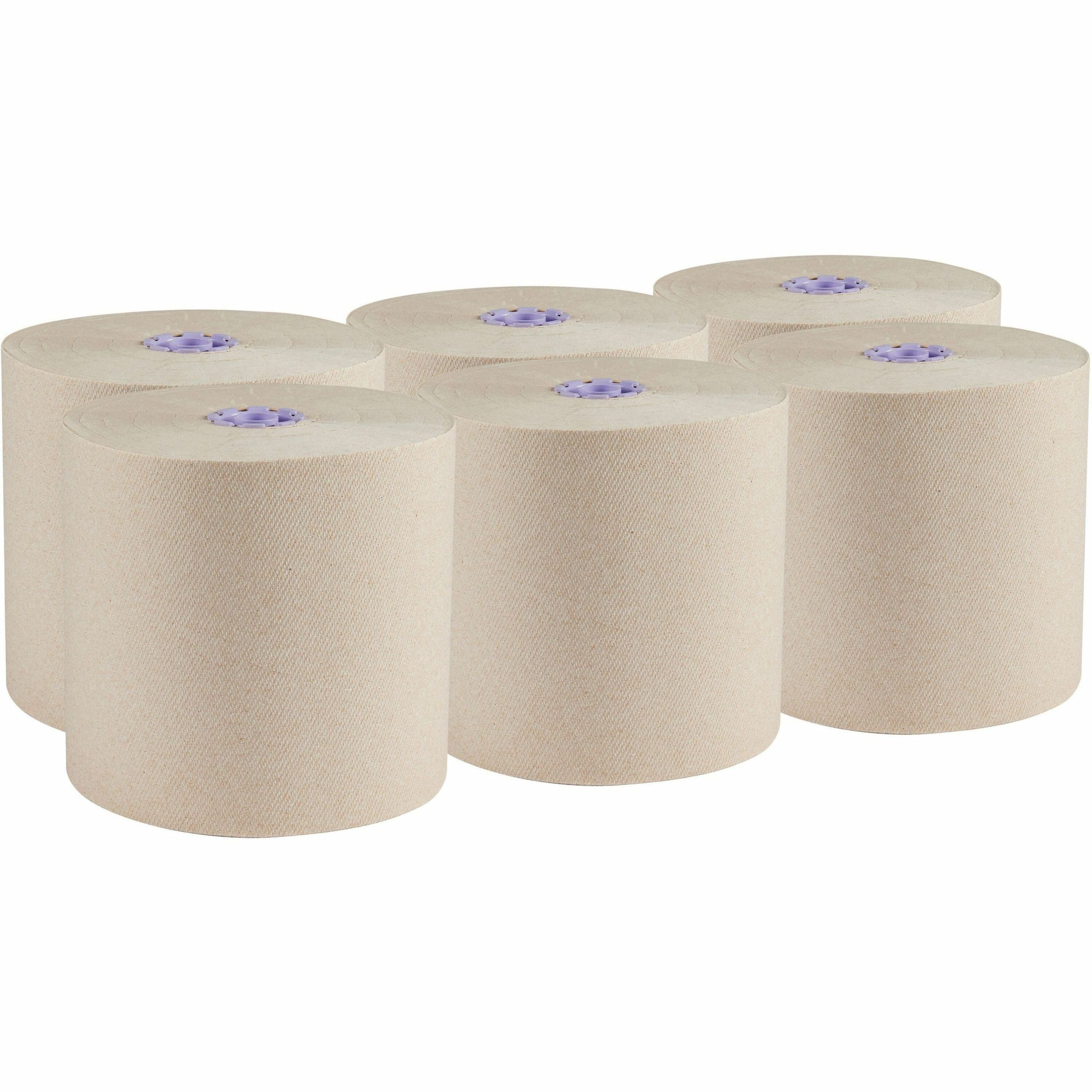 8" Width x 700 ft Length - 4200 Sheets - Brown - 6 / Carton