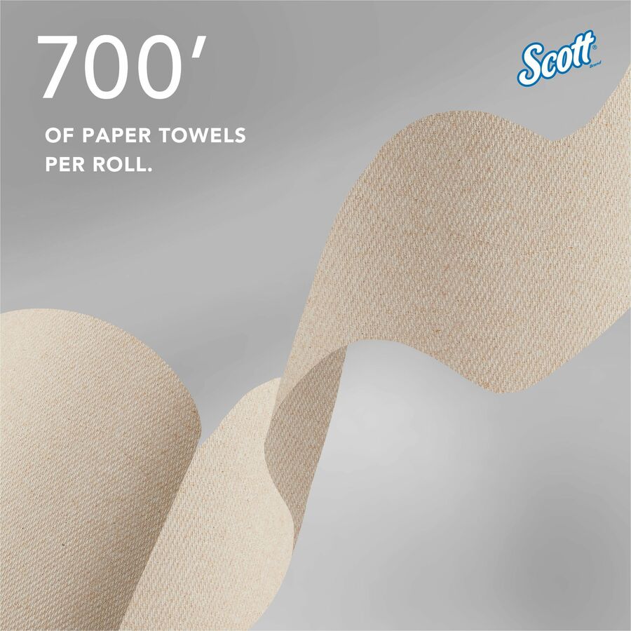 8" Width x 700 ft Length - 4200 Sheets - Brown - 6 / Carton