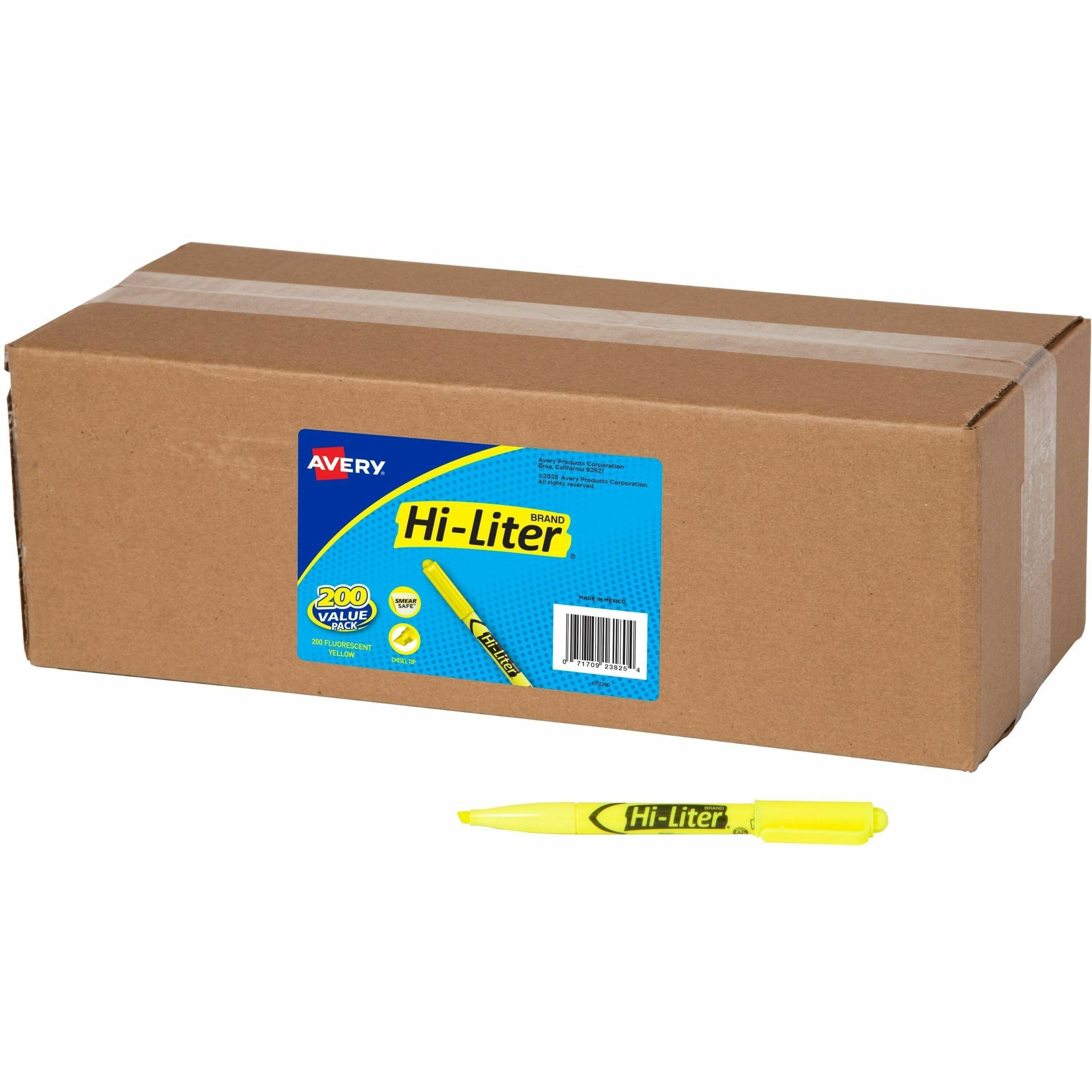 Chisel Marker Point - Fluorescent Yellow Ink - 200 / Carton