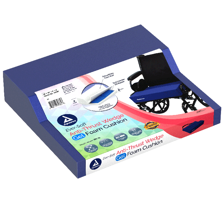 Anti-Thrust Wedge Gel Foam Cushion, 18" x 16" x 4" x 2", Single, 1 Quantity per Box (Image for Reference Only – May Not Reflect Exact Size)