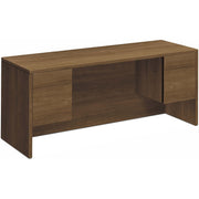 29.5" Height x 72" Width x 24" Depth - Total Drawer(s): 4 - Double Pedestal - Flat Edge - Finish: Laminate, Pinnacle - 1 Each