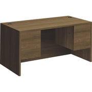 29.5" Height x 60" Width x 30" Depth - Total Drawer(s): 4 - Double Pedestal - Flat Edge - Finish: Pinnacle, Laminate - 1 Each