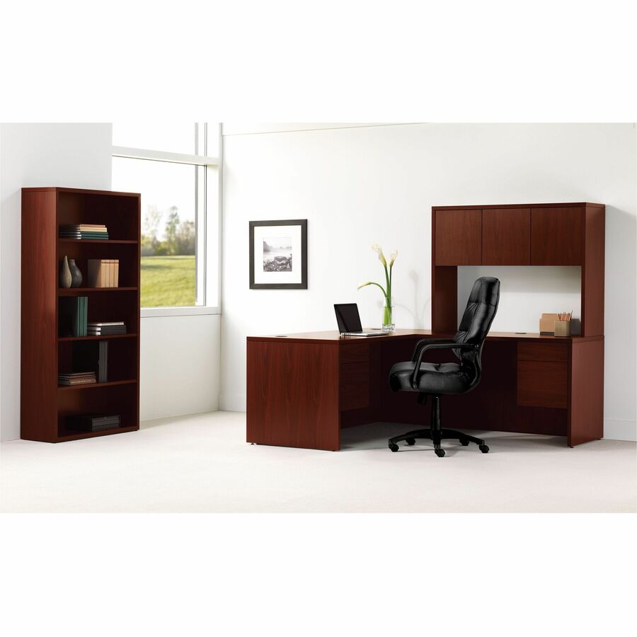 HON H10585R Pedestal Desk, Right Pedestal, 2 Drawers, Pinnacle Laminate Finish, 29.5"H x 72"W x 36"D, 1 Each