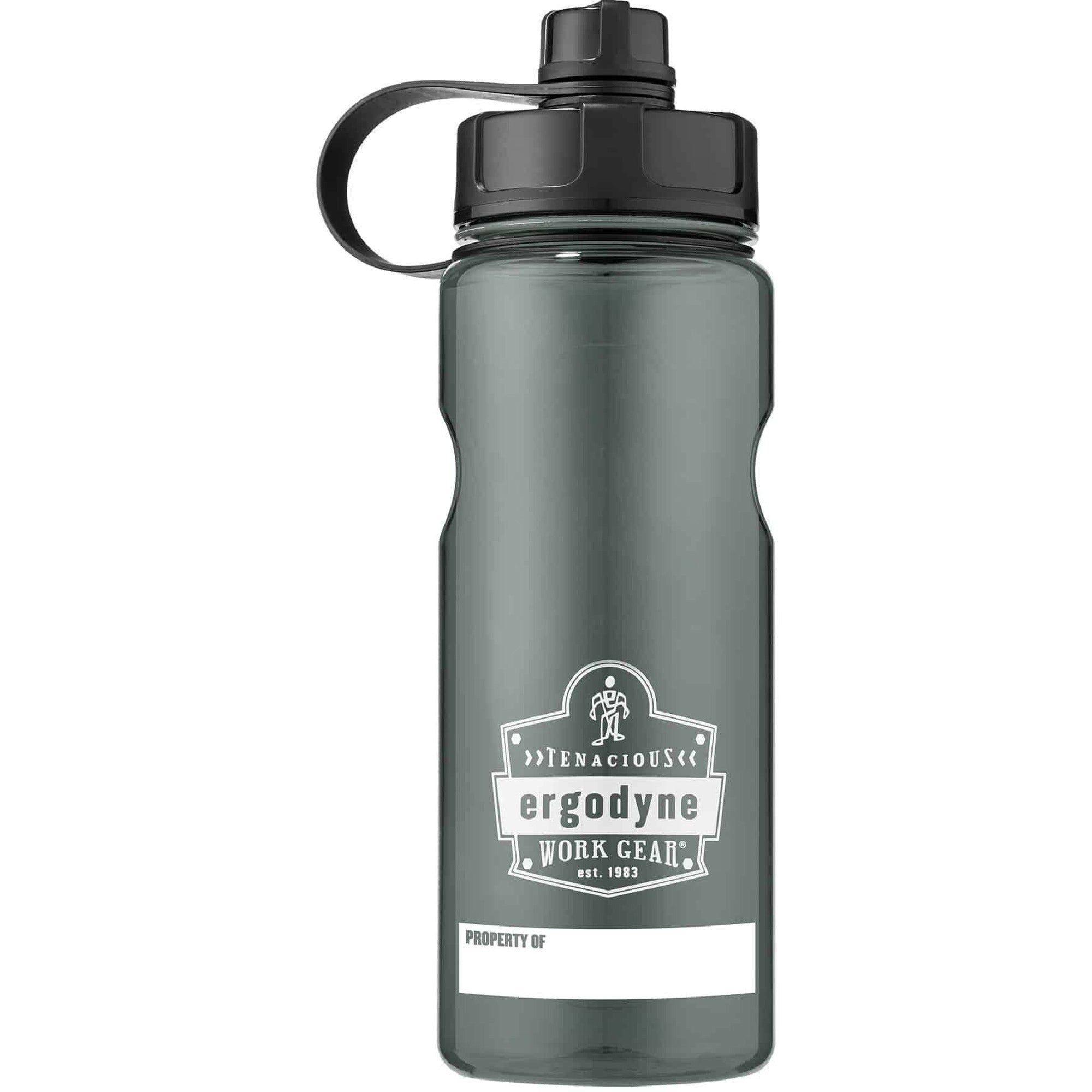 Ergodyne 5151 BPA-Free Water Bottle - 34oz / 1000ml - 1.06 quart - Black - Plastic, Tritan Copolyester