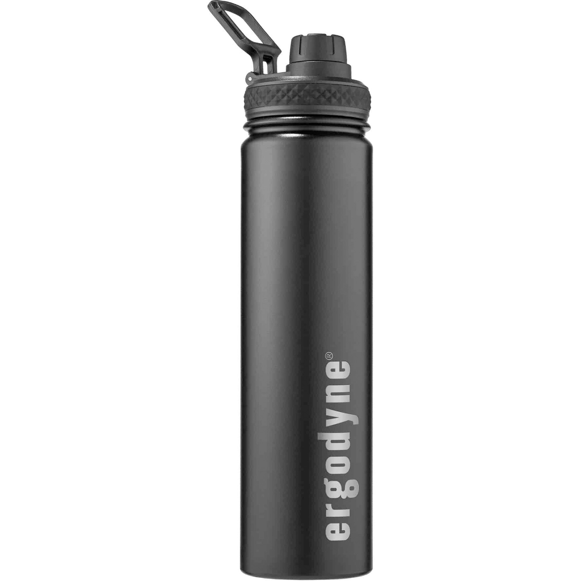 Ergodyne 5152 Insulated Stainless Steel Water Bottle - 25oz / 750ml - 25.36 fl oz - Black - Stainless Steel
