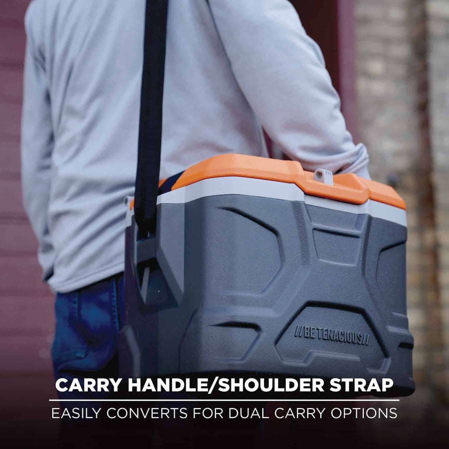 4.25 gal - 18 Can Support - Orange, Gray - Fabric