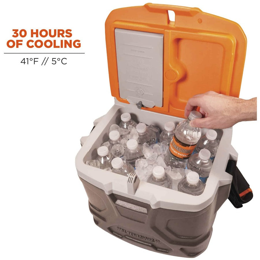 4.25 gal - 18 Can Support - Orange, Gray - Fabric