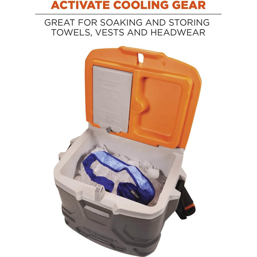 4.25 gal - 18 Can Support - Orange, Gray - Fabric