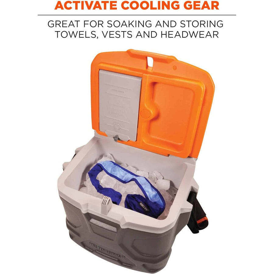 4.25 gal - 18 Can Support - Orange, Gray - Fabric