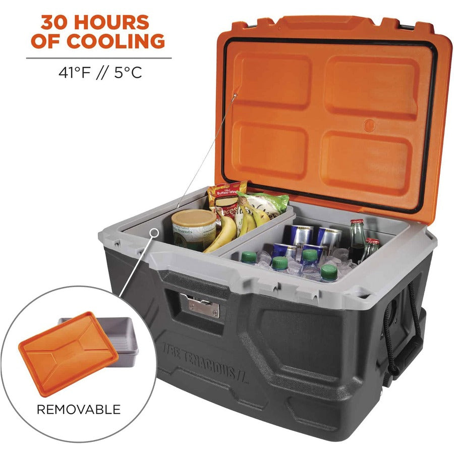 12 gal - 72 Can Support - 40 Bottle Support - Orange, Gray - Stainless Steel, Plastic, Rubber, Nylon