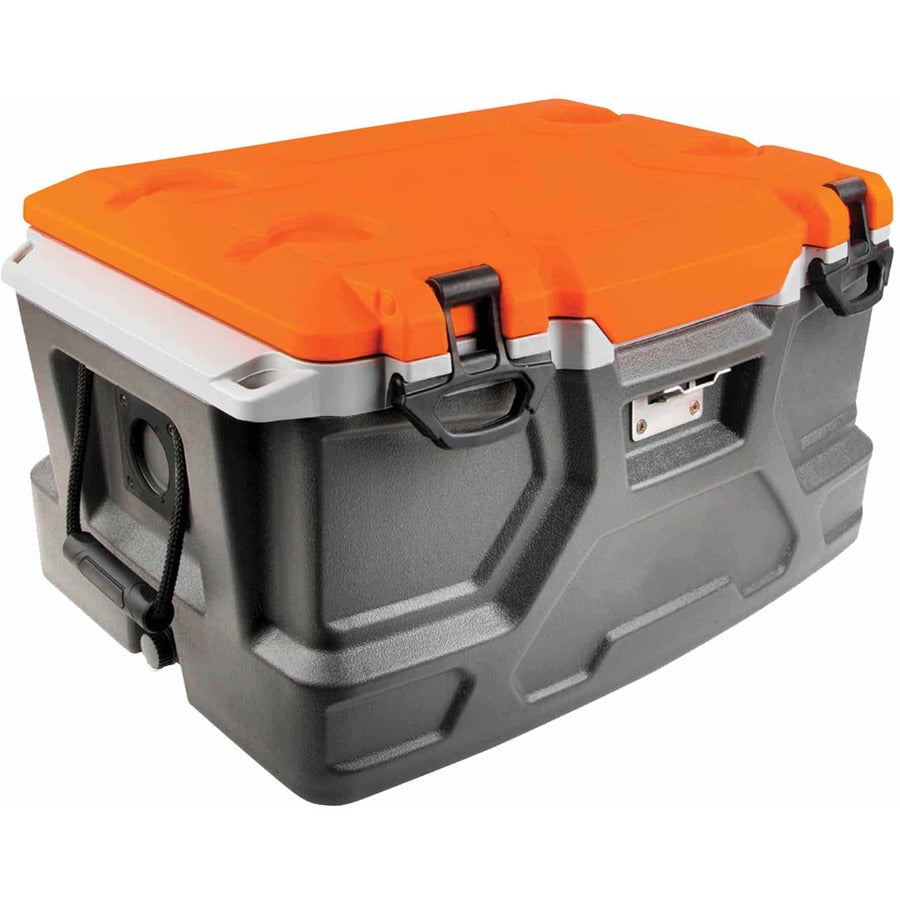 12 gal - 72 Can Support - 40 Bottle Support - Orange, Gray - Stainless Steel, Plastic, Rubber, Nylon