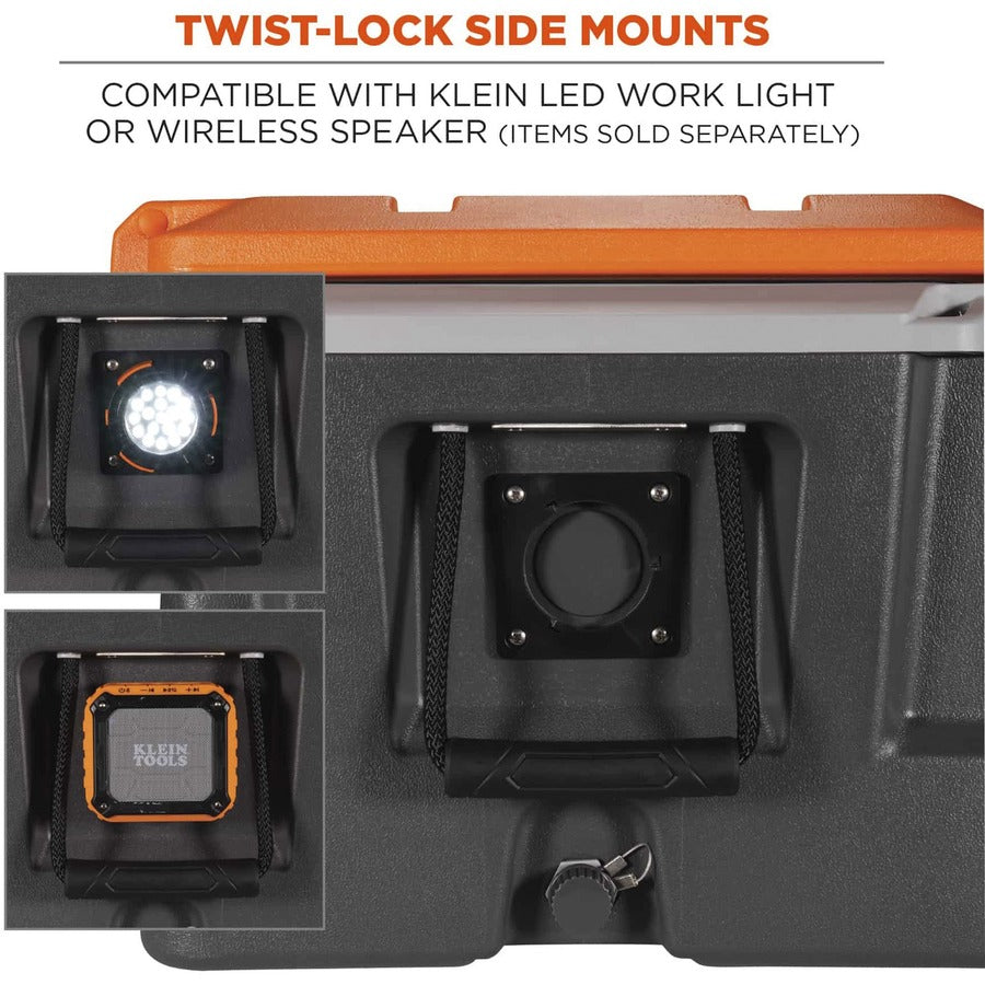 12 gal - 72 Can Support - 40 Bottle Support - Orange, Gray - Stainless Steel, Plastic, Rubber, Nylon