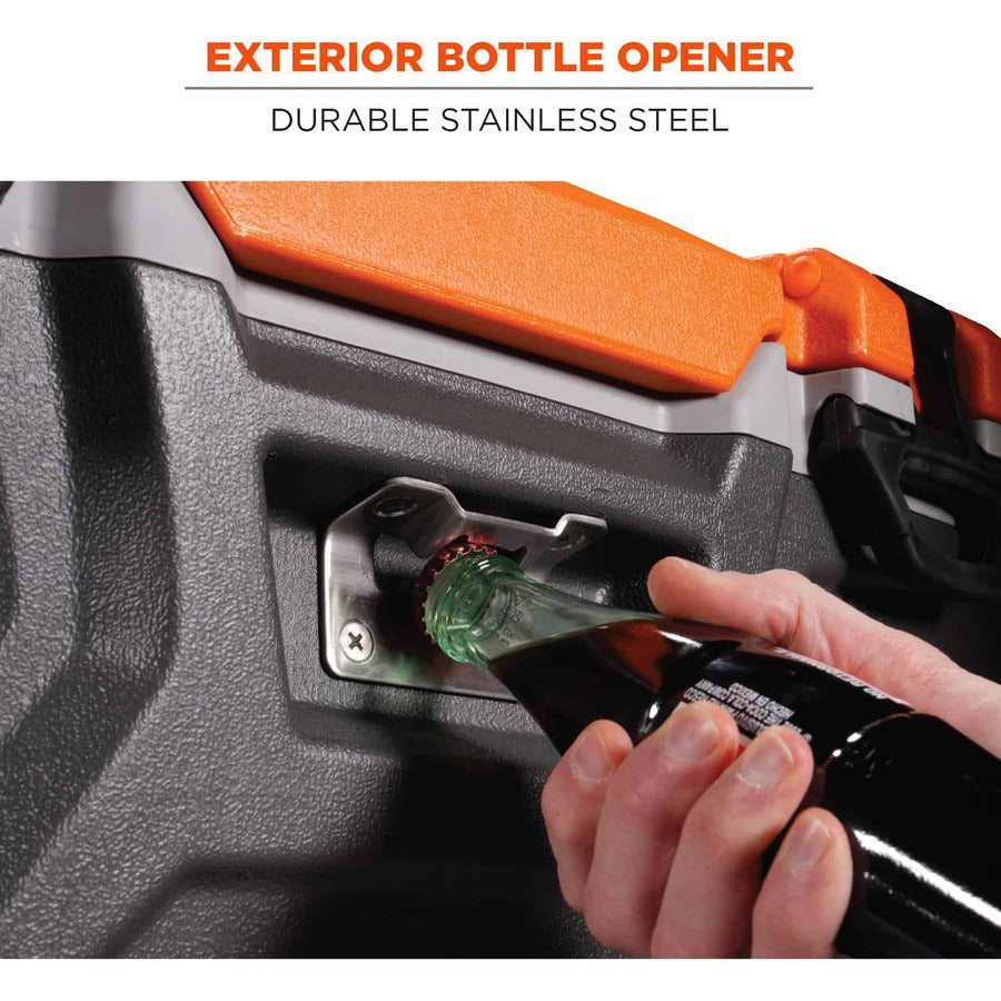 12 gal - 72 Can Support - 40 Bottle Support - Orange, Gray - Stainless Steel, Plastic, Rubber, Nylon