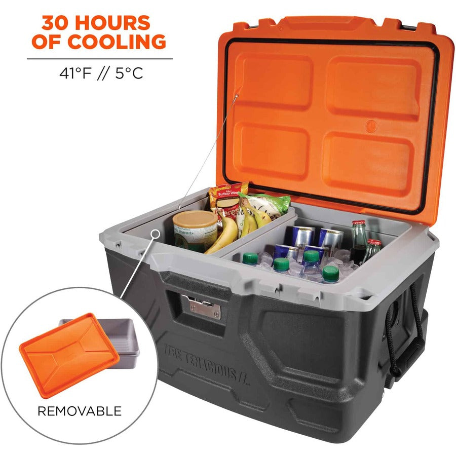12 gal - 72 Can Support - 40 Bottle Support - Orange, Gray - Stainless Steel, Plastic, Rubber, Nylon