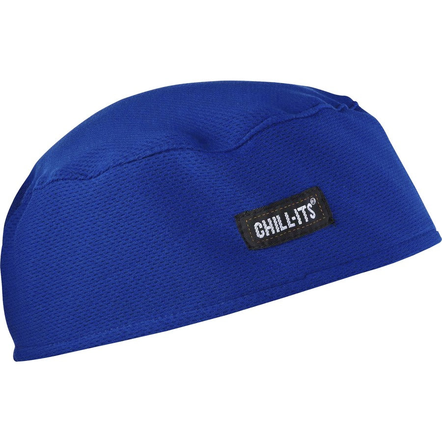 Ergodyne 6630 Skull Cap - Terry Cloth - Fabric, Elastic - Blue