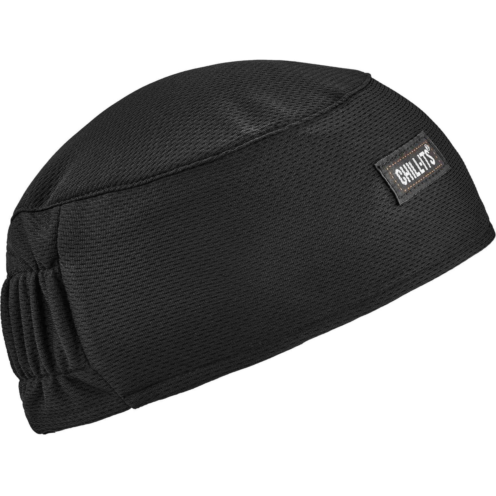 Ergodyne 6630 Skull Cap - Terry Cloth - Fabric, Elastic - Black