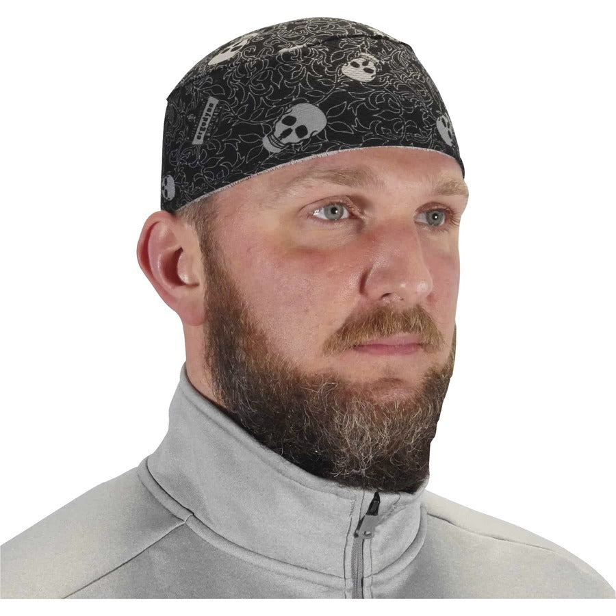 Ergodyne 6630 Skull Cap, Terry Cloth, Fabric and Elastic, Moisture Absorbent, Stretchable, Comfortable, Machine Washable, 6 per Carton