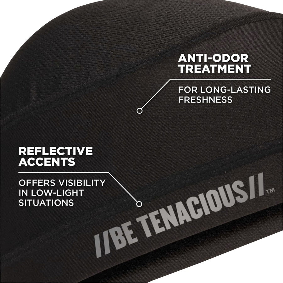 Ergodyne 6632 Cooling Skull Cap - Fabric, Elastic - Black