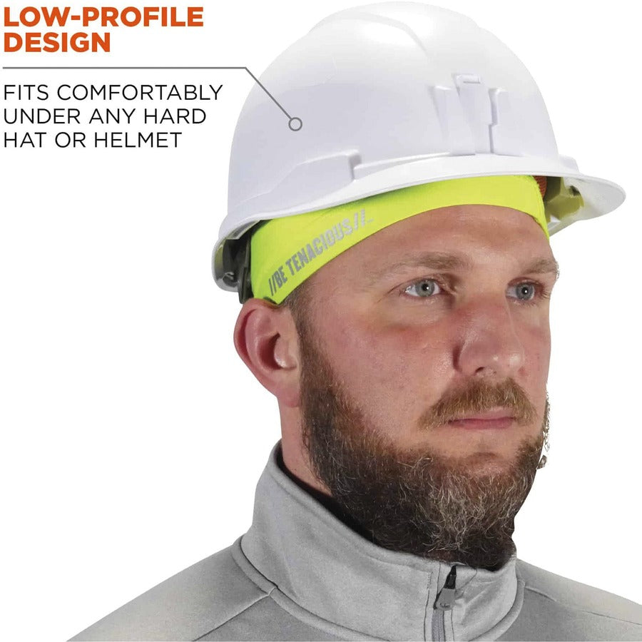 Ergodyne 6632 Cooling Skull Cap - Fabric, Elastic - Lime
