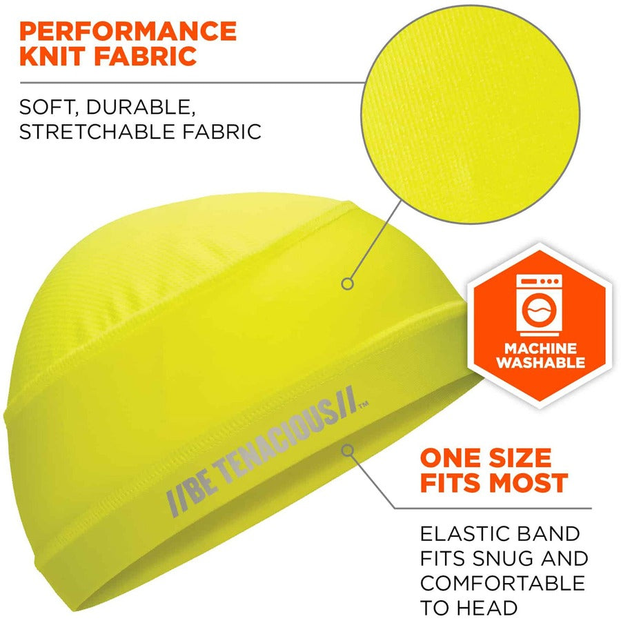Ergodyne 6632 Cooling Skull Cap - Fabric, Elastic - Lime