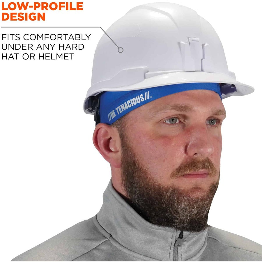 Ergodyne 6632 Cooling Skull Cap - Fabric, Elastic - Blue