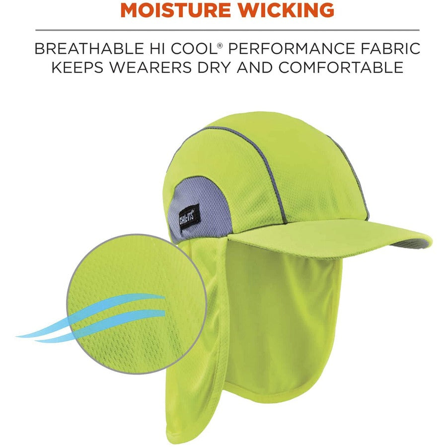 Ergodyne 6650 High-Performance Hat with Neck Shade - Lime