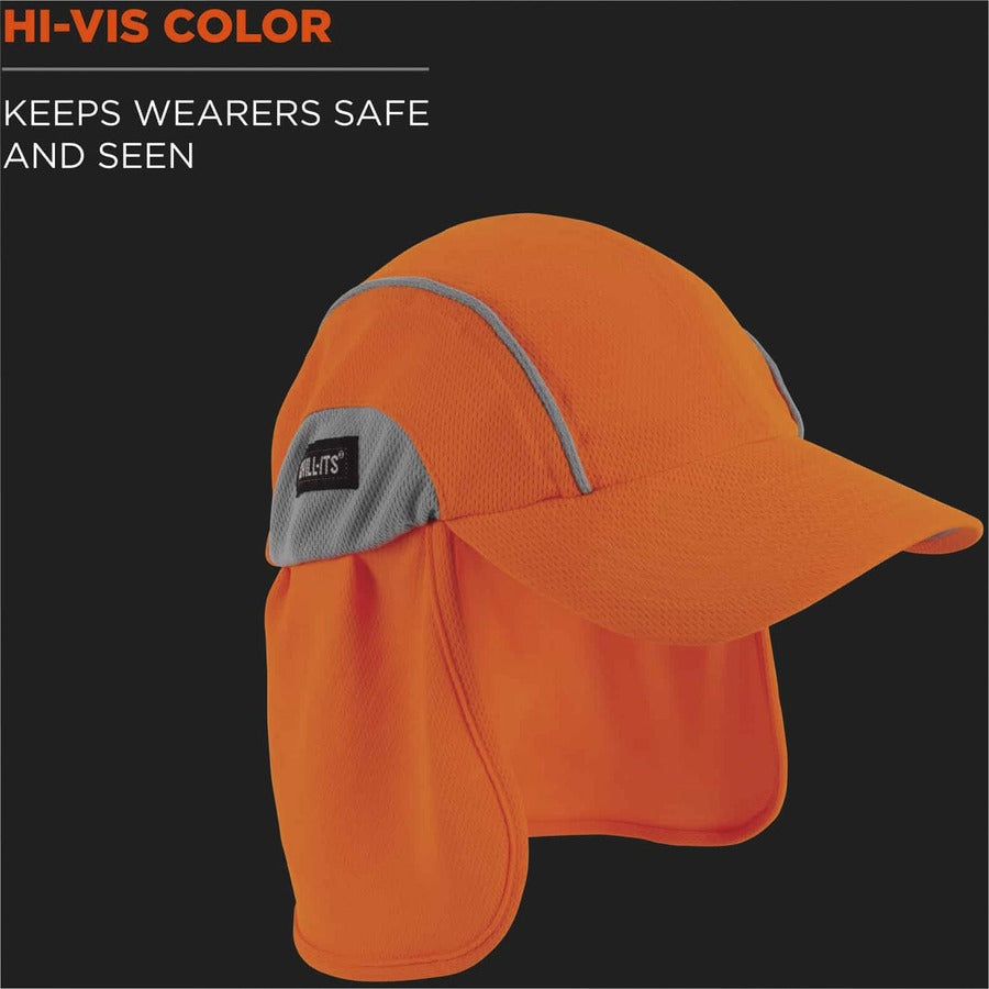 Ergodyne 6650 High-Performance Hat with Neck Shade - Orange