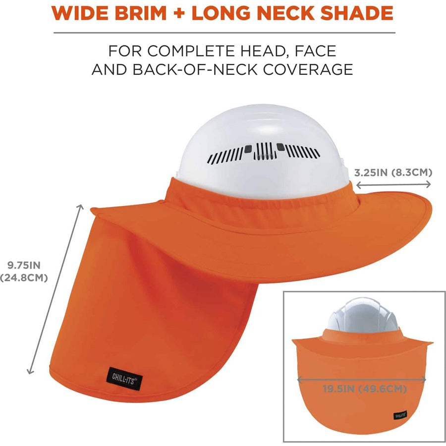 0.4" Width x 14.1" Height x 16.8" Length - Orange - Elastic, Plastic, Polyester - 1 Each
