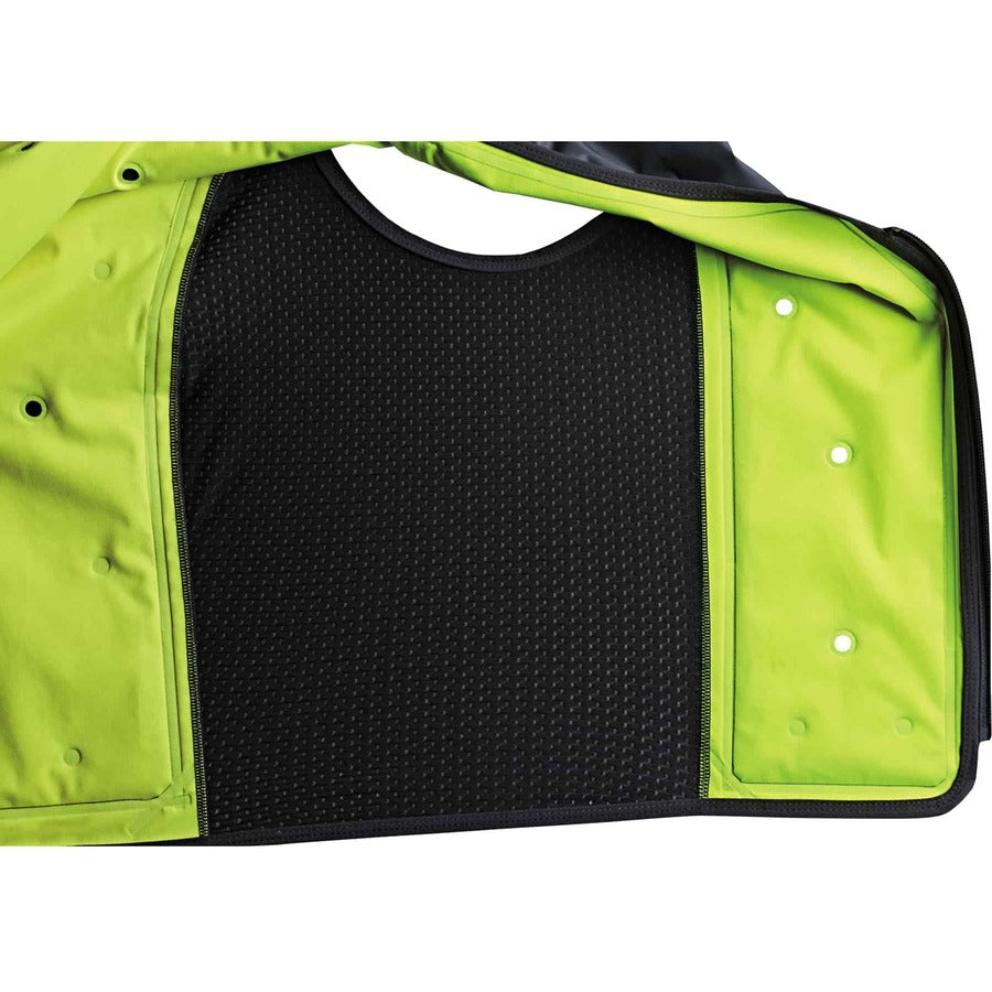 Ergodyne 6685 Premium Dry Evaporative Cooling Vest, 3X-Large, Zipper Closure, Lime, Machine Washable, Lightweight, Durable, Ventilated, Antimicrobial, High Visibility, Stretchable, Snug Fit, 1 Each