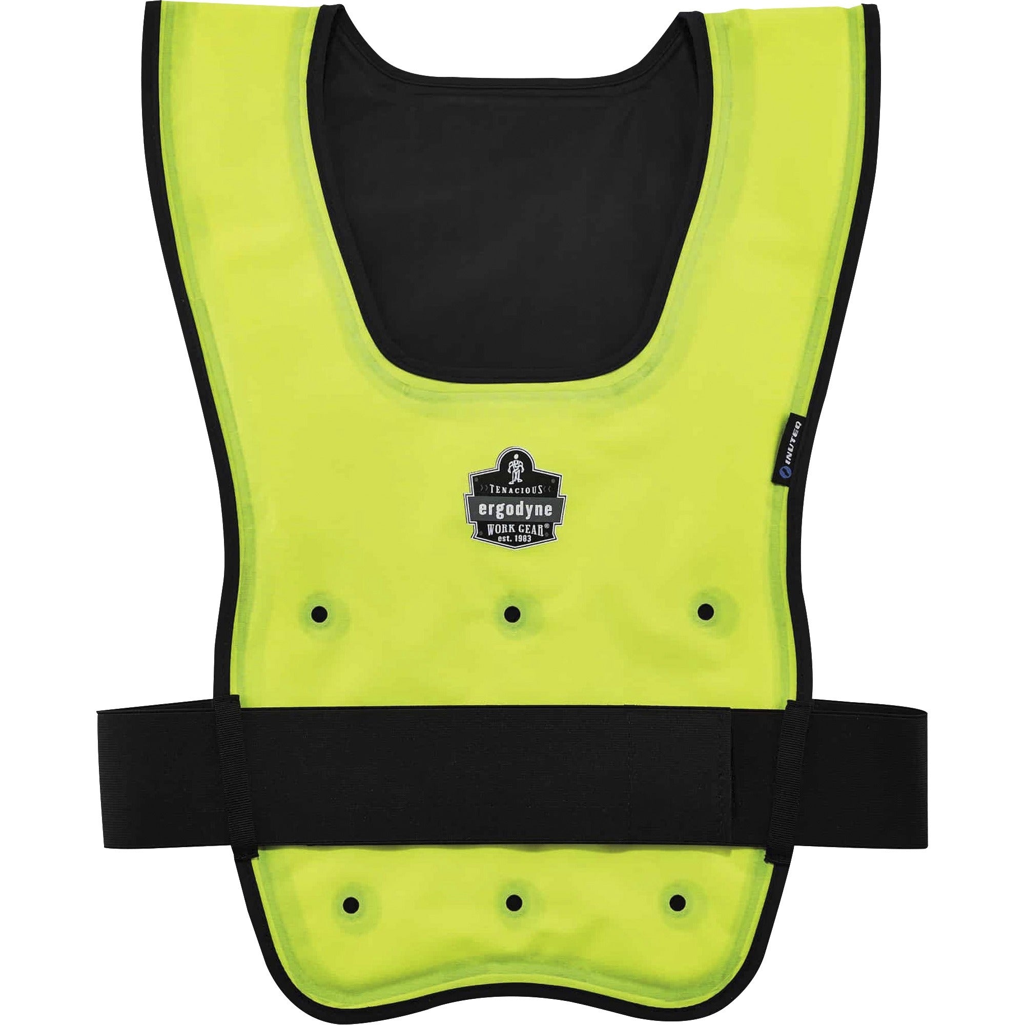 Ergodyne 6687 Economy Dry Evaporative Cooling Vest, Large/Extra Large, Strap Closure, Lime, Machine Washable, Lightweight, Durable, Antimicrobial, High Visibility, 1 Each