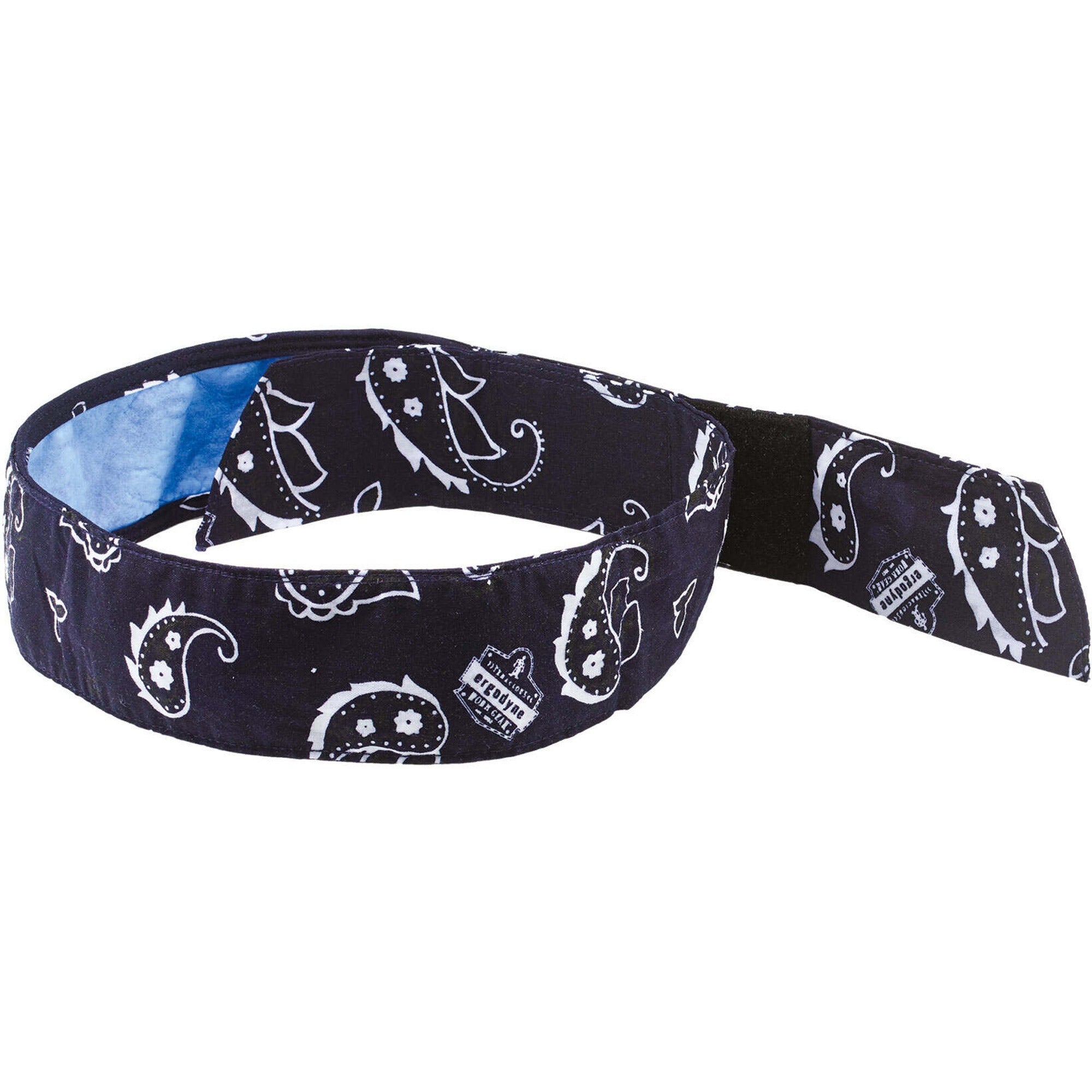 Ergodyne 6705CT Evaporative Cooling Bandana Headband - Navy Western - Polyvinyl Alcohol (PVA)